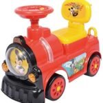 Push Along Manual Ride On Toy Train with Trailer and Under Seat Compartment Storage WJ018 - LK Auto Factors