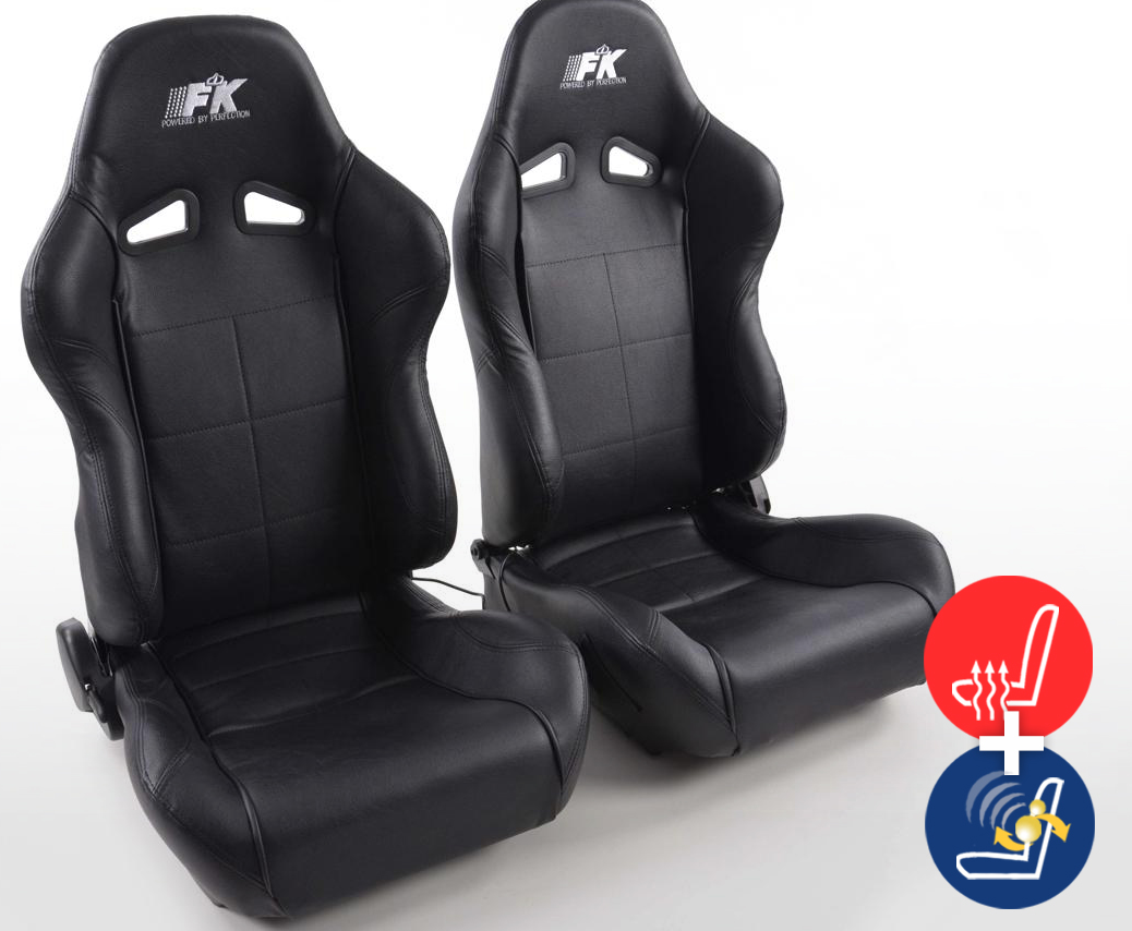 Sportseat Set Comfort artificial leather black | Sports seats,Sportseat Set