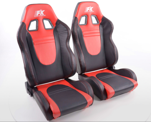 Sportseat Set Racecar artificial leather black/red | Sports seats,Sportseat Set
