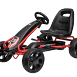 Kids Go Kart with Foot Pedal EVA Wheels Brake Lever Clutch Gear (MODEL HP003) BLACK - LK Auto Factors