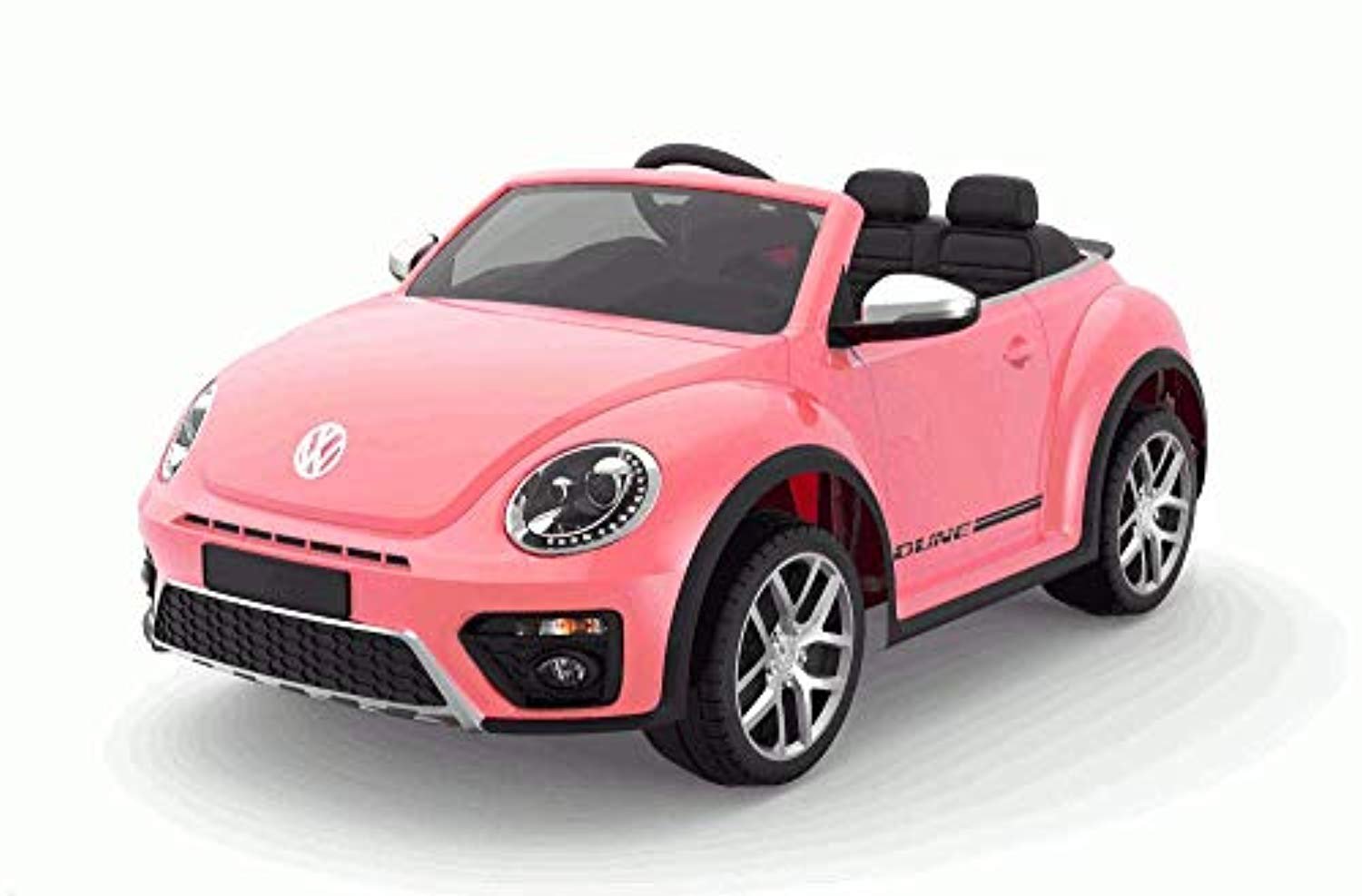 New 2019 VW Licensed Volkswagen Beetle Dune 12V Kids Electric Ride On Car Pink - LK Auto Factors