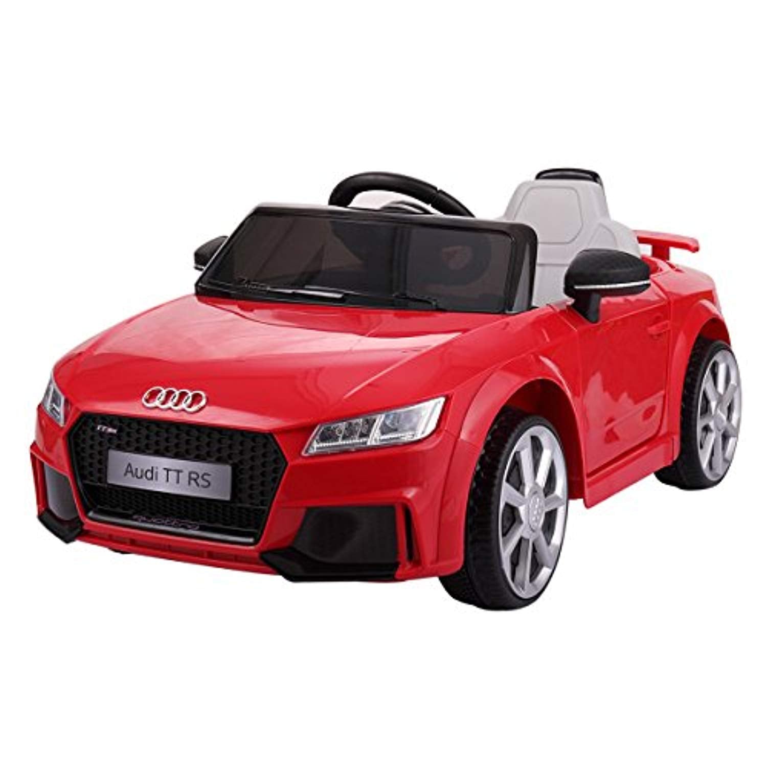 New 2019 Audi TT RS Kids 12V Ride on Car Electric Battery Powered Toy Vehicle RC Remote Control, Lights MP3, Red - LK Auto Factors