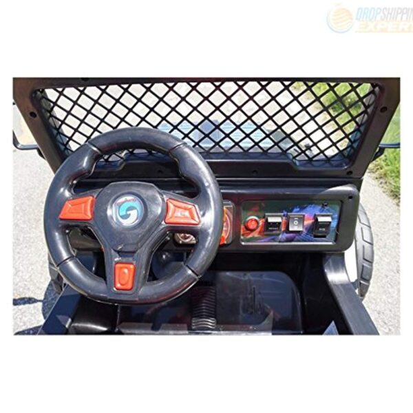 KIDS 12V RAPTOR ELECTRIC RIDE ON CAR 4X4 JEEP 2-SEATER REMOTE CONTROL  BLACK - LK Auto Factors