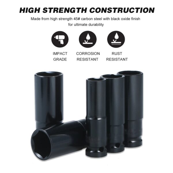 17 PIECE 1/2 " METRIC DEEP WALL IMPACT SOCKET SET