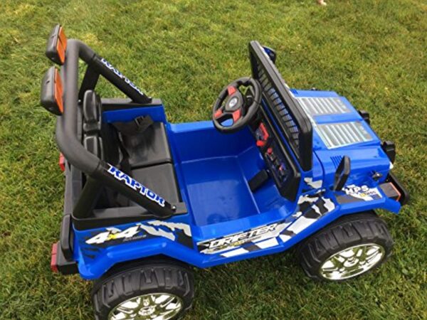 NEW 2019 KIDS 12V RAPTOR ELECTRIC RIDE ON CAR 4X4 JEEP 2-SEATER WITH REMOTE CONTROL IN  BLUE - LK Auto Factors