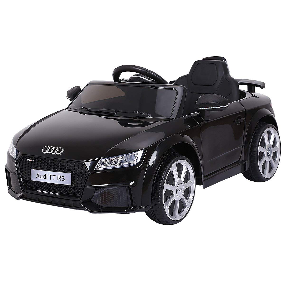 New 2019 Kids Ride On Car, Licensed 12V Audi TT RS, Remote Control Manual Two Modes Operation, MP3 Lights (Black) - LK Auto Factors