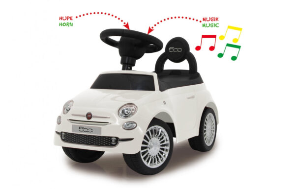 Push Car Fiat 500 white | 12v kids ride on,Foot to Floor,Kids ride on,Push car