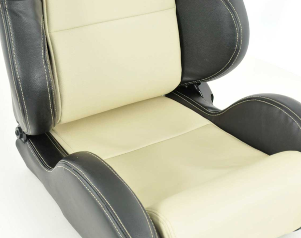 Sportseat Set Dallas artificial leather beige/black seam beige beige/black | Sports seats,Sportseat Set