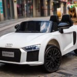12V Licensed White Audi R8 Spyder Battery Ride On Car