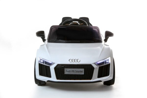 12V Licensed White Audi R8 Spyder Battery Ride On Car