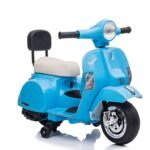Vespa PX150 Licensed 6V Ride On Scooter Bike with Training Wheels For 1.5-3 Years Old (Model: A008) (Blue)