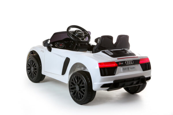 12V Licensed White Audi R8 Spyder Battery Ride On Car