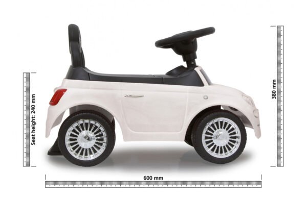 Push Car Fiat 500 white | 12v kids ride on,Foot to Floor,Kids ride on,Push car