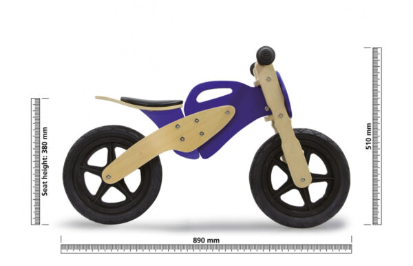 Push-Bike Wood Bike blue | Foot to Floor,Kids ride on,Motorbike BMW,Push-Bike