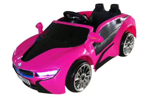 Kids 2x6V 15W TWO MOTORS Battery Powered UNBRANDED BMW i8 Style Electric Ride On Toy Car (Model: KL1888) PINK - LK Auto Factors