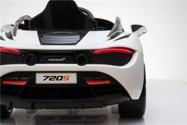 McLaren 720S Lisenced 12V Battery Powered Kids Electric Ride On Toy Car EVA Wheels Leather Seats (Model: M720S) Solica White - LK Auto Factors