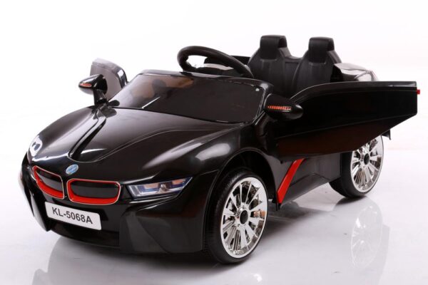 Kids 2x6V 15W TWO MOTORS Battery Powered UNBRANDED BMW i8 Style Electric Ride On Toy Car (Model: KL1888) BLACK - LK Auto Factors