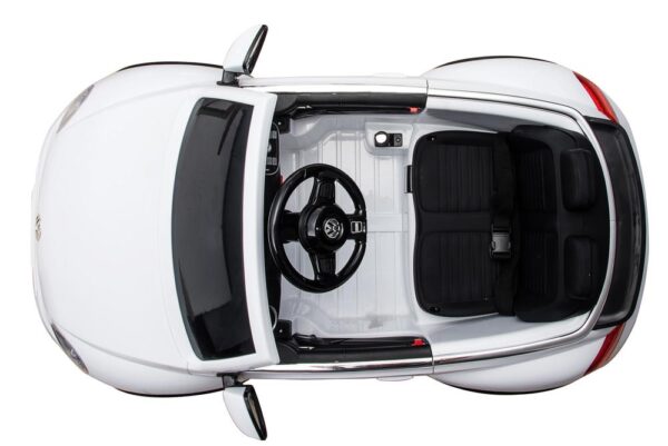 Volkswagen Licenced VW BEETLE 12V 4.5A Battery Powered Kids Electric Ride On Toy Car (MODEL S303 WHITE) - LK Auto Factors
