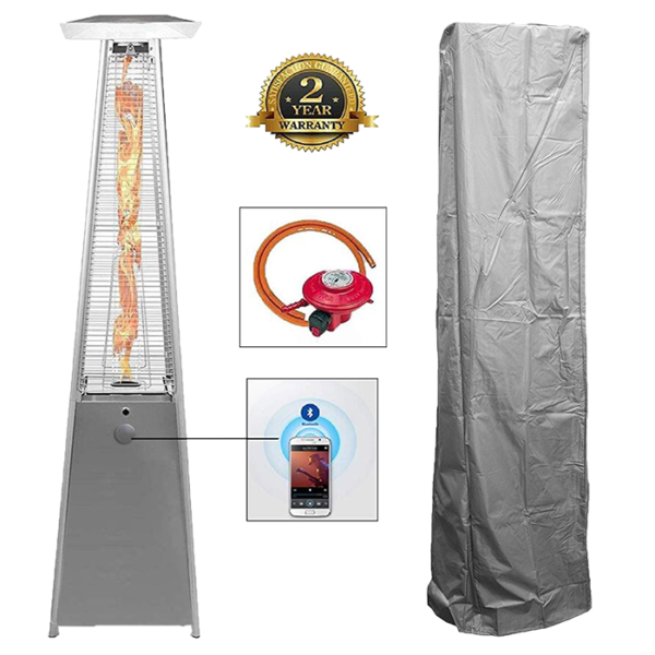BU-KO Patio Gas Heater Stainless Steel with Bluetooth | Gas Heater,special offer