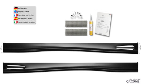 LK Performance side skirts VW Polo 6N2 "GT4 ReverseType" - LK Auto Factors