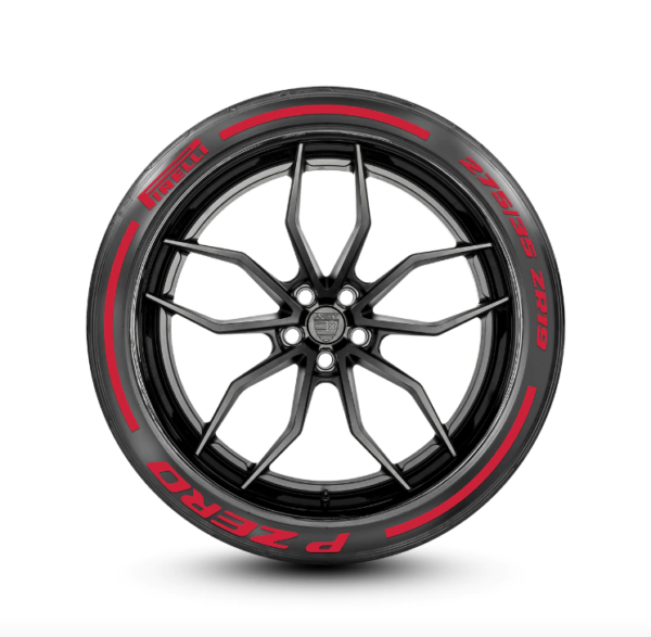 New 2020 Rubber Raised Pirelli With Stripes Tyre Sticker Decal Vinyl Letters - LK Auto Factors