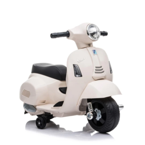 Vespa GTS Licensed 6V Ride On Scooter Bike with Training Wheels Cream | 12v kids ride on,Kids ride on,Motorcycles,Ride On Scooter Bike