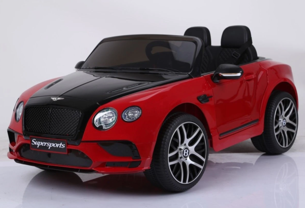 Bentley Continental Super Sports Ride on Car - 12V 2WD Painted Red and Black | 12v kids ride on,Kids ride on,Ride on Car,SUPERCARS