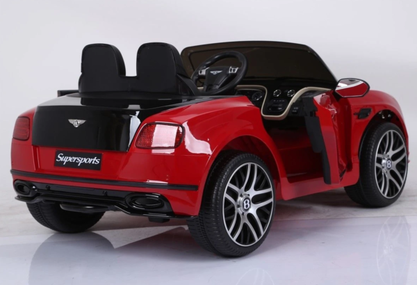 Bentley Continental Super Sports Ride on Car - 12V 2WD Painted Red and Black | 12v kids ride on,Kids ride on,Ride on Car,SUPERCARS
