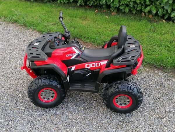 Desert Commander 24v (2 x 12v) Ride On Electric Kids Quad - Four Wheel Drive - EVA Rubber Wheels - Red | 12v kids ride on,Kids ride on,kidsquads,Quad