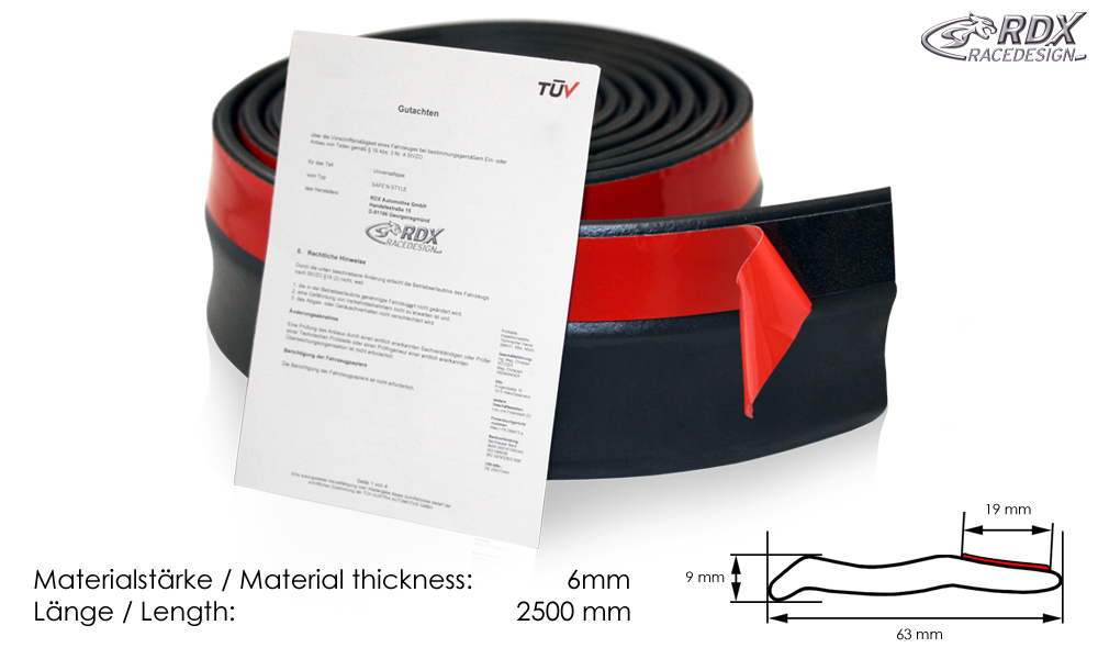 1 RDX Spoilerlippe Universal SafeNStyle RDUL2500 1 3