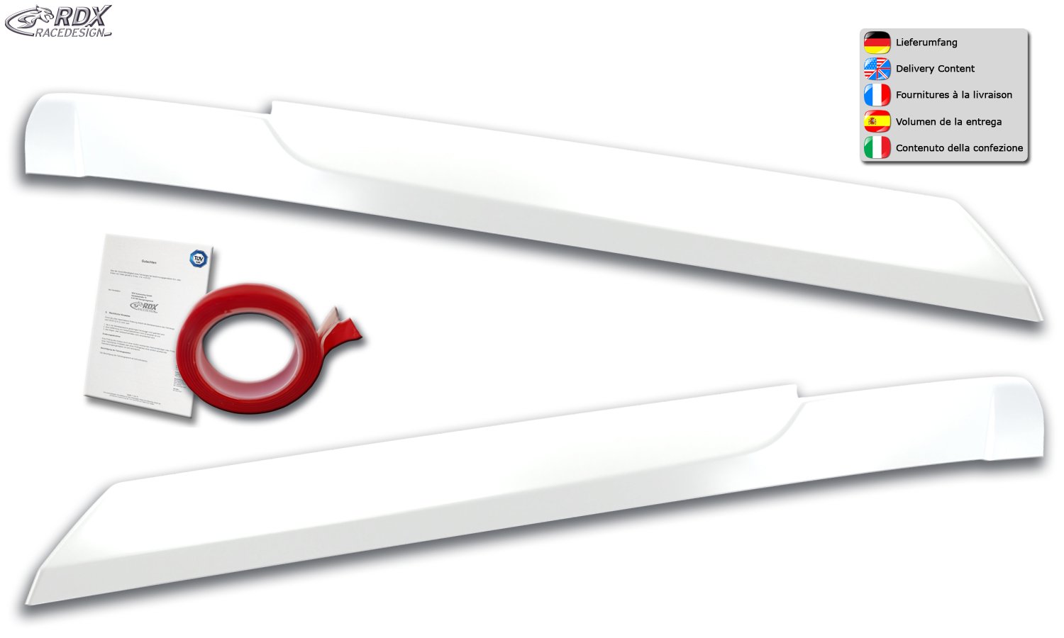 LK Headlight Covers for VW Crafter & MAN TGE (SY2017-present) white highgloss