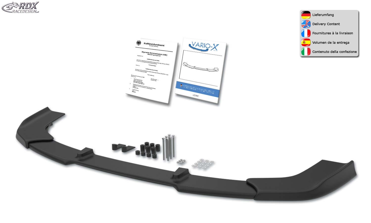 LK Front Spoiler VARIO-X for OPEL/VAUXHALL Vectra C & Signum 2006+ (sedan, Fließheck, Caravan) Front Lip Splitter